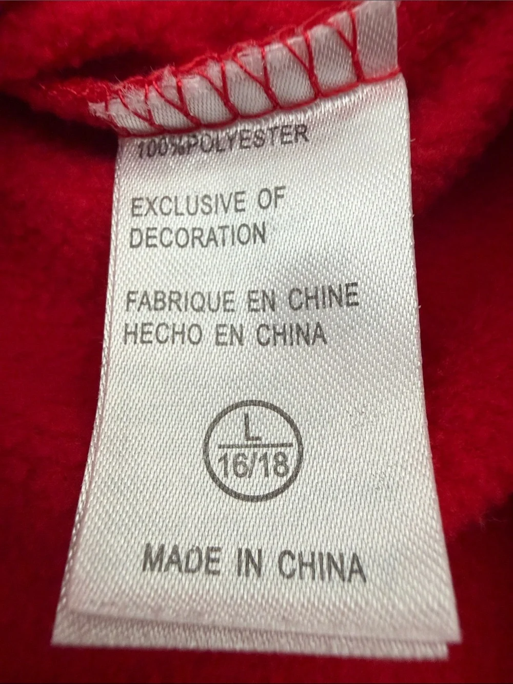 Nike Therma-Fit Wisconsin Kids Nike Red Hoodie with White Logo